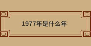 1977年是什么年