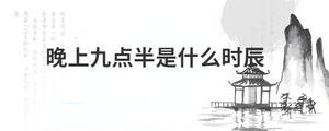 晚上九點半是什么時辰