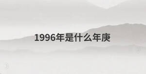 1996年是什么年庚