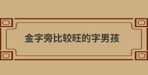 金字旁比較旺的字男孩