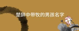 楚辭中帶牧的男孩名字