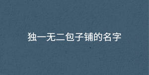 獨(dú)一無二包子鋪的名字