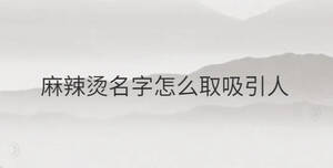 麻辣燙名字怎么取吸引人