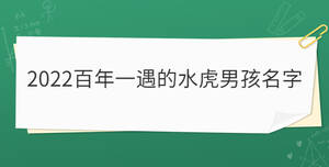 2022百年一遇的水虎男孩名字
