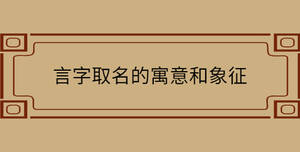 言字取名的寓意和象征