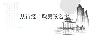 從詩經中取男孩名字