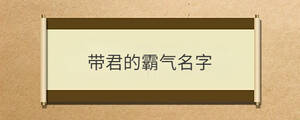 帶君的霸氣名字