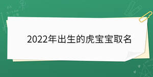 2022年出生的虎寶寶取名