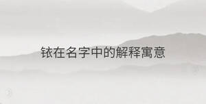 銥在名字中的解釋寓意