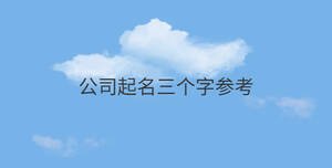 公司起名三個(gè)字參考