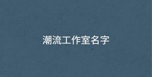 潮流工作室名字