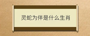 靈蛇為伴是什么生肖