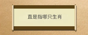 直是指哪只生肖