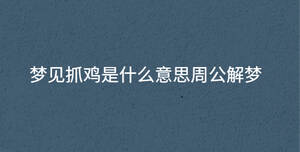 夢(mèng)見抓雞是什么意思周公解夢(mèng)