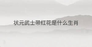 狀元武士帶紅花是什么生肖