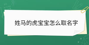 姓馬的虎寶寶怎么取名字