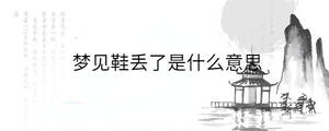 夢見鞋丟了是什么意思