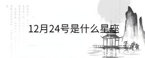 12月24號是什么星座