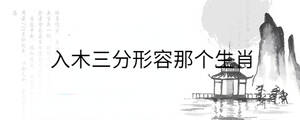 入木三分形容那個(gè)生肖