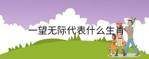 一望無(wú)際代表什么生肖