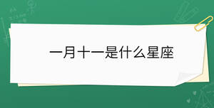 一月十一是什么星座