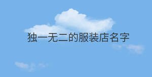 獨一無二的服裝店名字