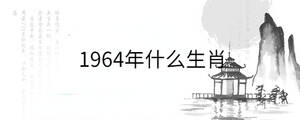 1964年什么生肖