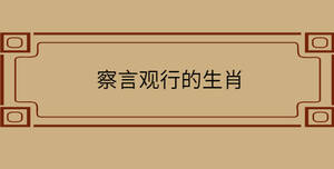 察言觀行的生肖