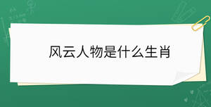 風云人物是什么生肖