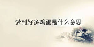 夢到好多雞蛋是什么意思