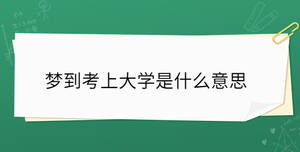 夢到考上大學是什么意思