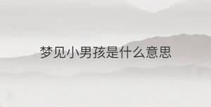 夢見小男孩是什么意思