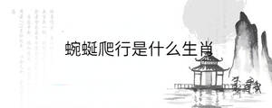 蜿蜒爬行是什么生肖
