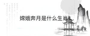 嫦娥奔月是什么生肖?