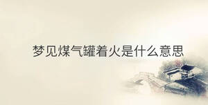 夢見煤氣罐著火是什么意思