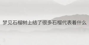 夢見石榴樹上結了很多石榴代表著什么