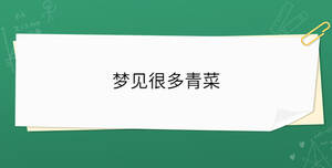 夢見很多青菜