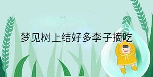 夢見樹上結(jié)好多李子摘吃