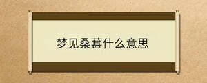 夢見桑葚什么意思