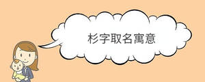 杉字取名寓意