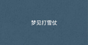夢(mèng)見打雪仗