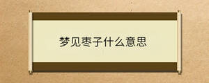 夢見棗子什么意思