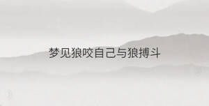 夢(mèng)見(jiàn)狼咬自己與狼搏斗