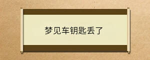 夢(mèng)見(jiàn)車(chē)鑰匙丟了