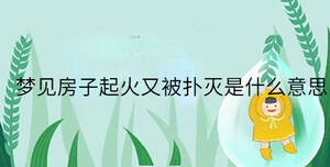 夢(mèng)見(jiàn)房子起火又被撲滅是什么意思