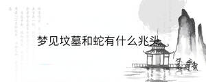 夢見墳墓和蛇有什么兆頭