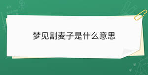 夢(mèng)見(jiàn)割麥子是什么意思