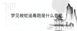 夢見被蛇追著跑是什么意思