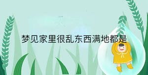 夢(mèng)見(jiàn)家里很亂東西滿(mǎn)地都是