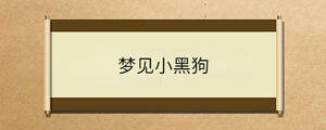 夢見小黑狗
